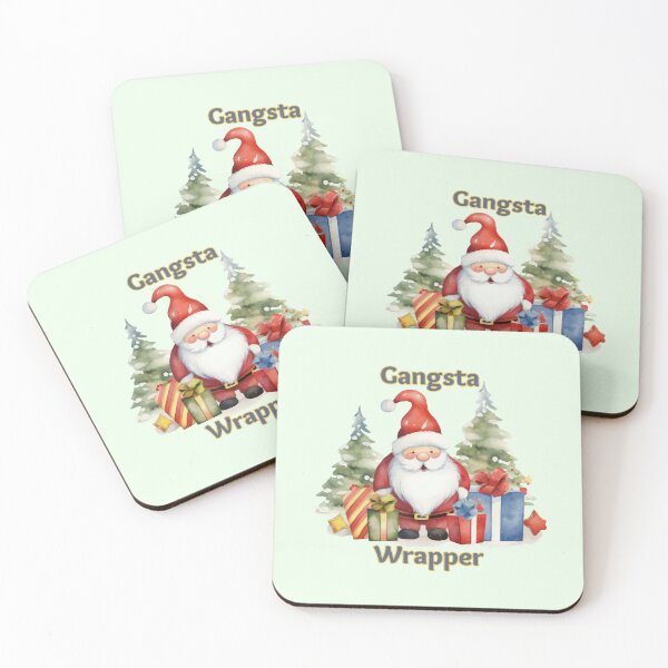 Item preview, Gangsta Wrapper Funny Christmas Design Santa Claus Gifts designed and sold by Inkworksbyshery.