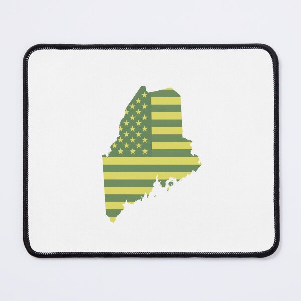 Item preview, Maine Vintage State Flag – Green & Gold Americana designed and sold by Paper Drip.