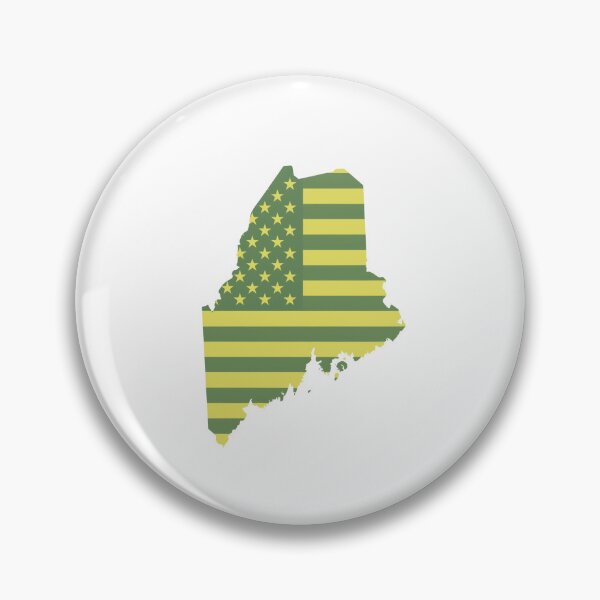 Item preview, Maine Vintage State Flag – Green & Gold Americana designed and sold by Paper Drip.