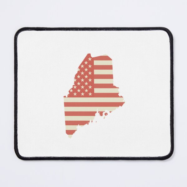 Item preview, Maine USA Flag Silhouette – Stars and Stripes State Outline designed and sold by Paper Drip.