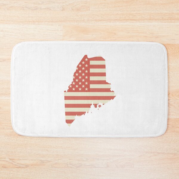 Item preview, Maine USA Flag Silhouette – Stars and Stripes State Outline designed and sold by Paper Drip.