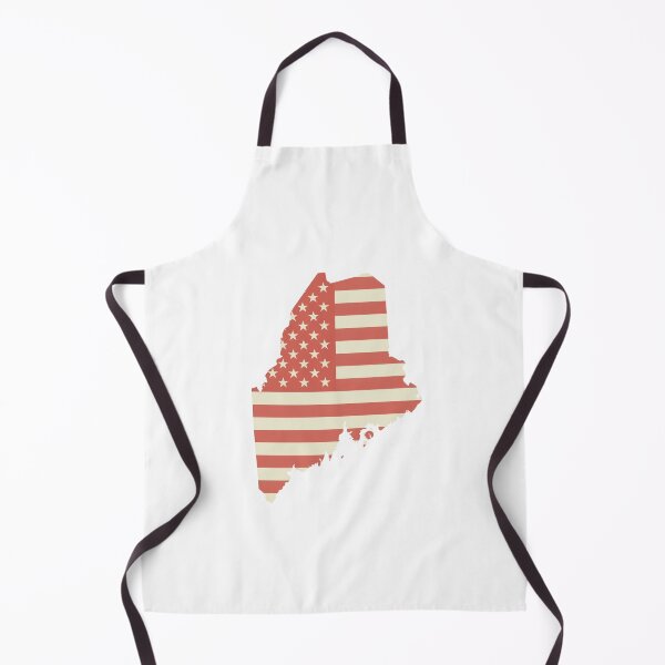 Item preview, Maine USA Flag Silhouette – Stars and Stripes State Outline designed and sold by Paper Drip.