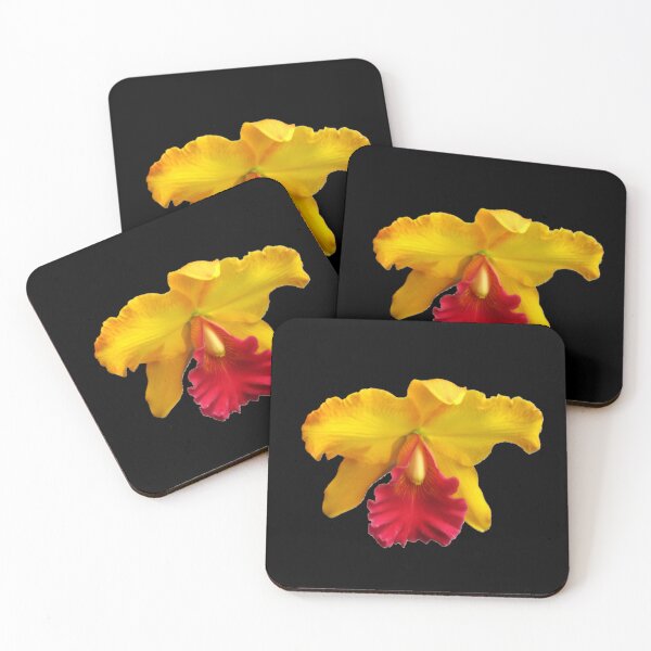 Item preview, Frilly Red & Yellow Orchid Die Cut designed and sold by JoyousArt4u.