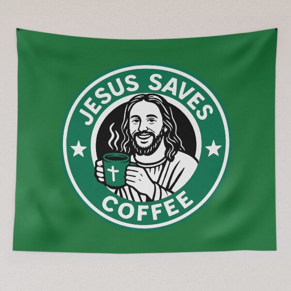 Item preview, Jesus Saves Coffee designed and sold by plushism.