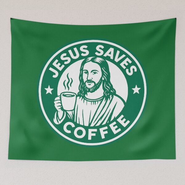 Item preview, Jesus Saves Coffee designed and sold by plushism.