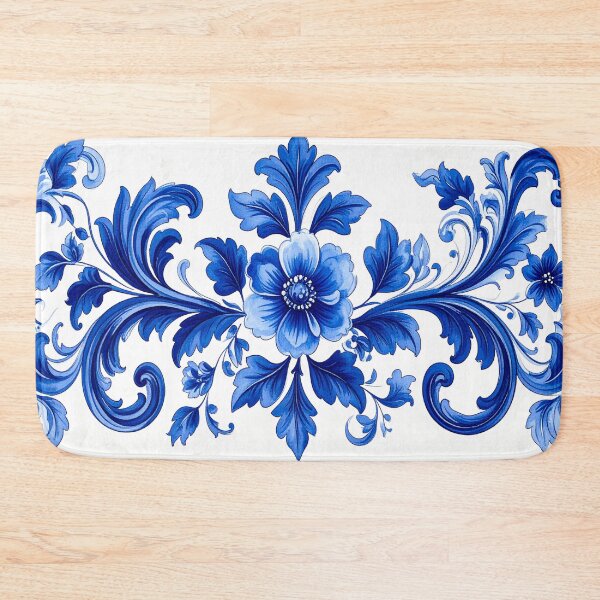 Item preview, Delft Blue Floral Pattern – Classic Dutch Design designed and sold by DutchView22.