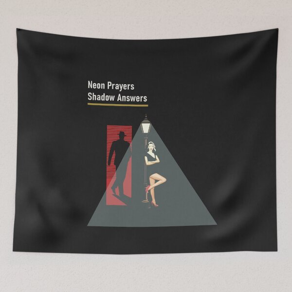 Item preview, Noir Vibe Tee — Neon Prayers. Shadow Answers. designed and sold by Sanctum Icons.