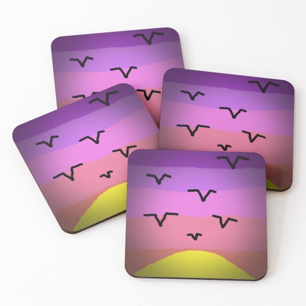 Item preview, HI54ECO Sunset Seagulls designed and sold by ZaryaParx.
