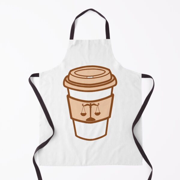 Item preview, Coffee and Justice – Neutral and Clean Scales of Justice Lawyer Aesthetic Design designed and sold by MagicMe-JD.