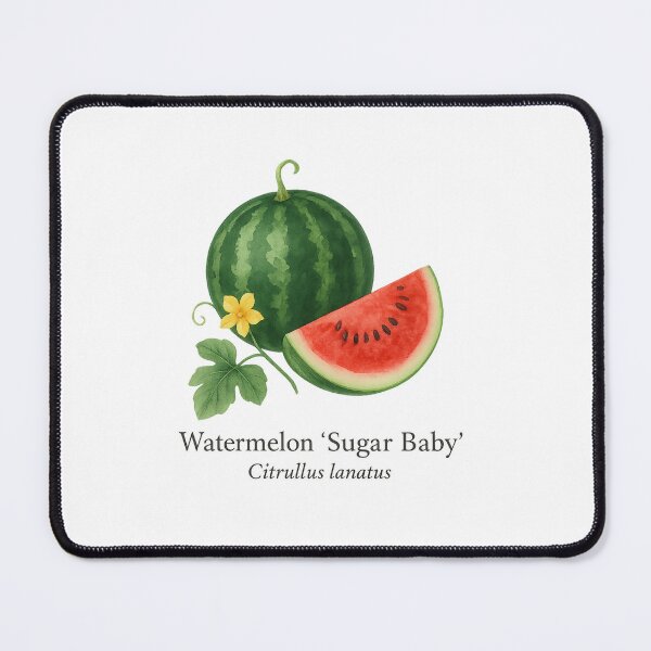 Item preview, Watermelon ‘Sugar Baby’ – Bright Summer Botanical Illustration designed and sold by BloomKind.