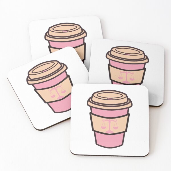 Item preview, Pink Law and Coffee Scales of Justice – Cute Lawyer Aesthetic Design designed and sold by MagicMe-JD.