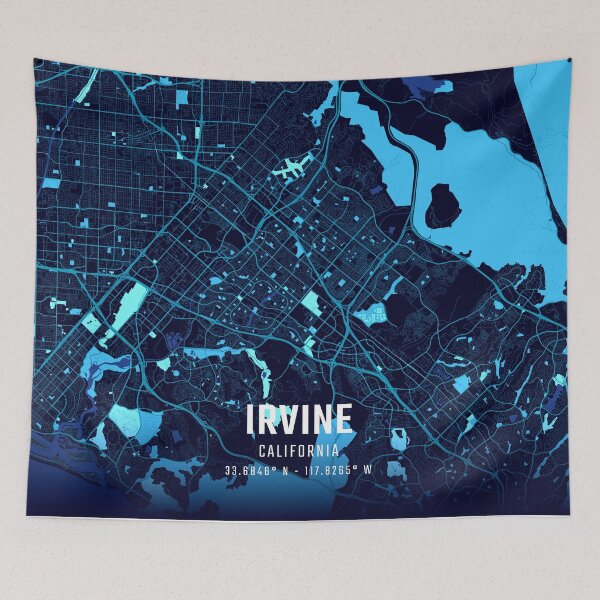 Item preview, Irvine Midnight City Map designed and sold by HomeLivingCo.