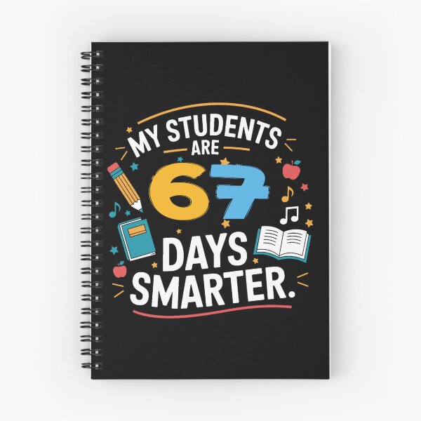 Item preview, My Students Are 67 Days Smarter Teacher Funny 67 Days Smarter School Teacher Tee designed and sold by NeboulaHamra.