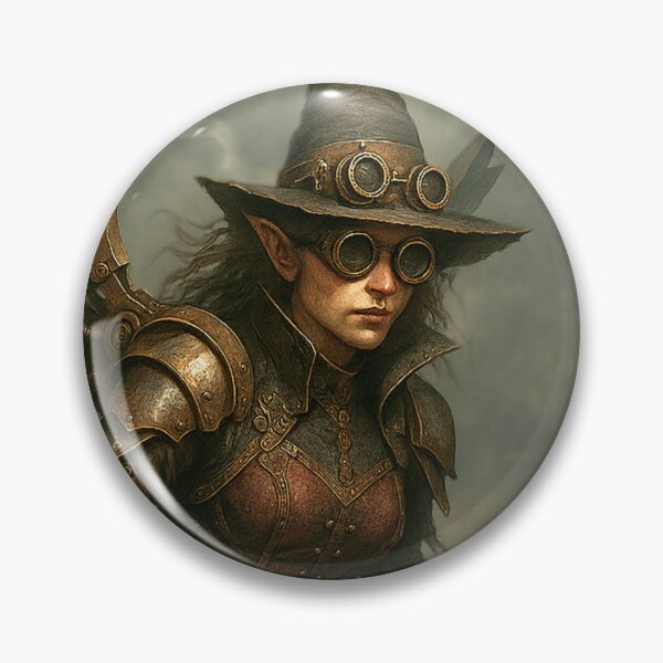 Item preview, Steampunk Harpy in Foggy Cityscape designed and sold by WhiteWolfe0127.