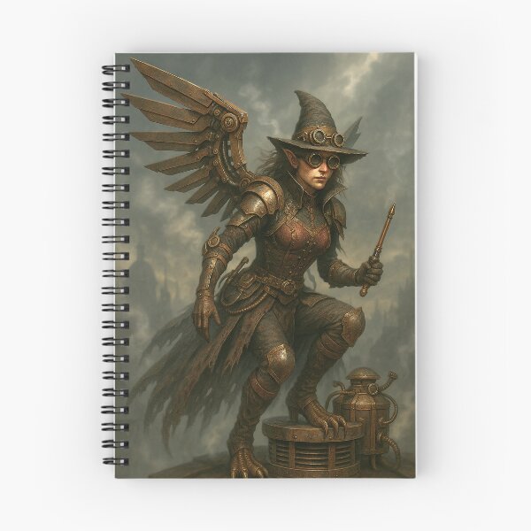 Item preview, Steampunk Harpy in Foggy Cityscape designed and sold by WhiteWolfe0127.