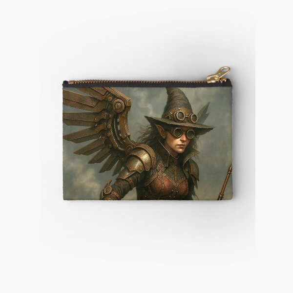 Item preview, Steampunk Harpy in Foggy Cityscape designed and sold by WhiteWolfe0127.