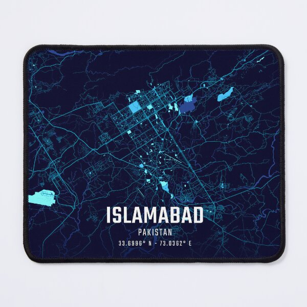 Item preview, Islamabad Midnight City Map designed and sold by HomeLivingCo.