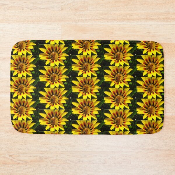 Item preview, Honeybee Foraging on Brilliant Yellow, Red, and Black Gazania designed and sold by JoyousArt4u.