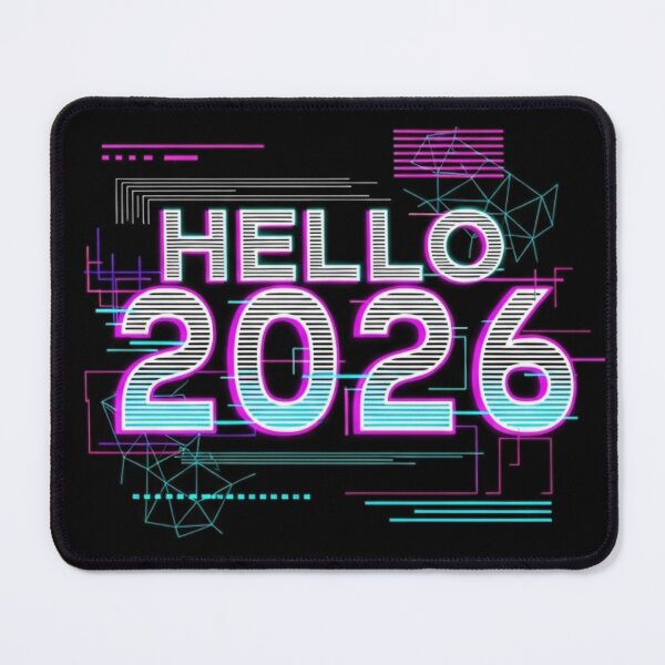 Item preview, Hello 2026 Y2K Tech Aesthetic T-Shirt | Retro Futurist New Year | 90s 2000s Cyberpunk Apparel designed and sold by Design_Your_Day.