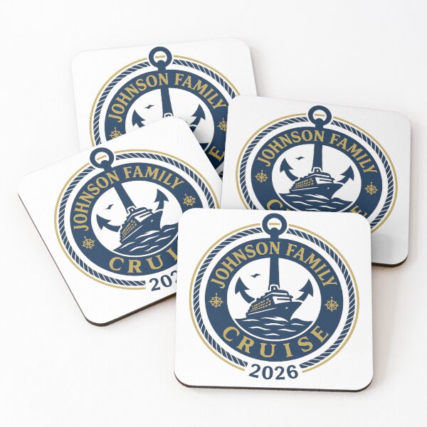 Item preview, Johnson Family Cruise 2026 Shirt – Luxury Nautical Badge Design, Elegant Anchor Compass Cruise Trip Tee designed and sold by Kaehaniz.