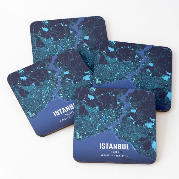 Item preview, Istanbul Midnight City Map designed and sold by HomeLivingCo.