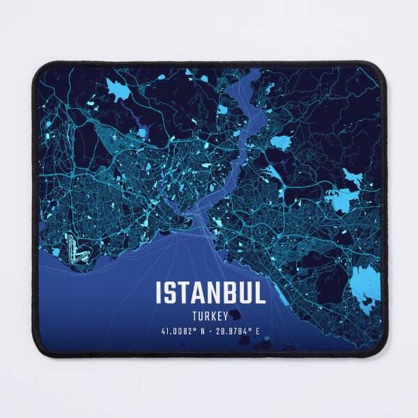 Item preview, Istanbul Midnight City Map designed and sold by HomeLivingCo.