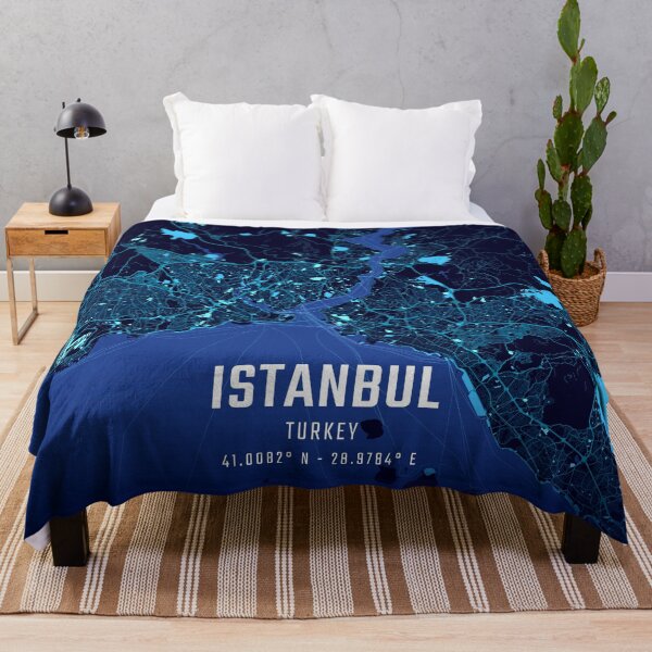Item preview, Istanbul Midnight City Map designed and sold by HomeLivingCo.