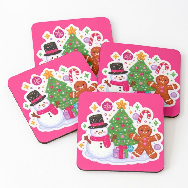 Item preview, Magical Christmas Illustration – Christmas Tree, Gingerbread Man, Snowman & Snowflakes designed and sold by Sugar Wisdom .