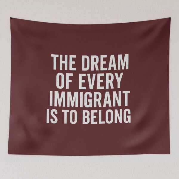 Item preview, Zohran Mamdani Quote – The Dream of Every Immigrant Is to Belong designed and sold by Meandmyshop.