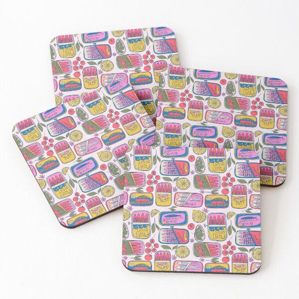 Item preview, Retro sardines tin canned pattern vintage food illustration  designed and sold by Kimmygowland.