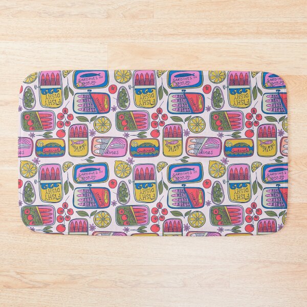 Item preview, Retro sardines tin canned pattern vintage food illustration  designed and sold by Kimmygowland.