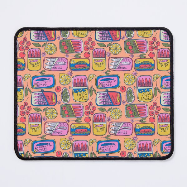 Item preview, Retro sardines tin canned pattern vintage food illustration designed and sold by Kimmygowland.