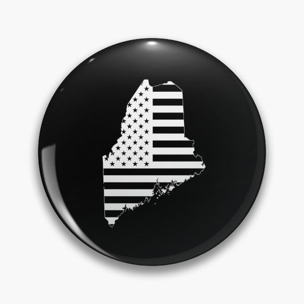 Item preview, Maine USA Flag Silhouette – Stars and Stripes State Outline designed and sold by Paper Drip.