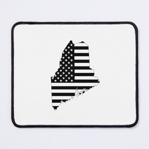 Item preview, Maine USA Flag Silhouette – Stars and Stripes State Outline designed and sold by Paper Drip.