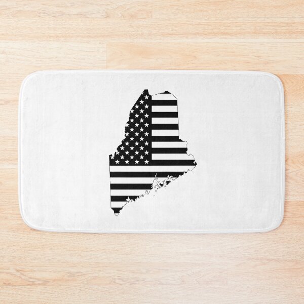 Item preview, Maine USA Flag Silhouette – Stars and Stripes State Outline designed and sold by Paper Drip.