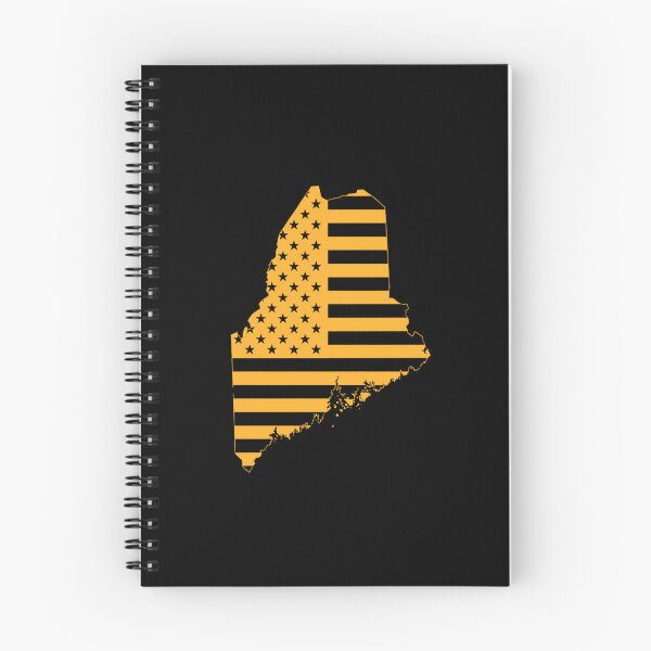Item preview, Maine USA Flag Silhouette – Stars and Stripes State Outline designed and sold by Paper Drip.