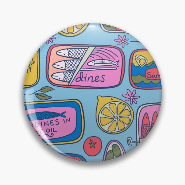 Item preview, Copy of Retro sardines tin canned pattern vintage food illustration  designed and sold by Kimmygowland.