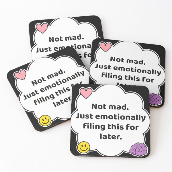 Item preview, Coping Humor – Emotionally Filing This – Gift for Overthinkers – Cute Soft Sticker designed and sold by JacobKAurumhead.