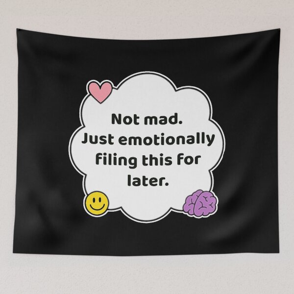 Item preview, Coping Humor – Emotionally Filing This – Gift for Overthinkers – Cute Soft Sticker designed and sold by JacobKAurumhead.