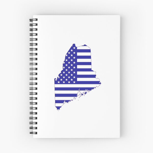 Item preview, Maine USA Flag Silhouette – Stars and Stripes State Outline designed and sold by Paper Drip.