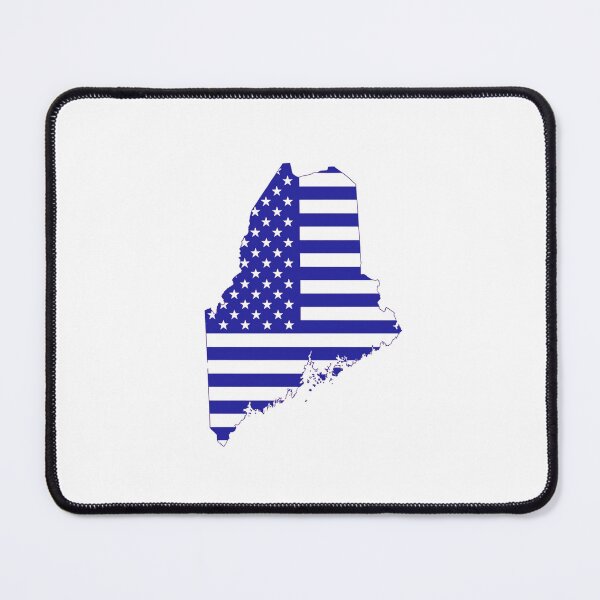 Item preview, Maine USA Flag Silhouette – Stars and Stripes State Outline designed and sold by Paper Drip.