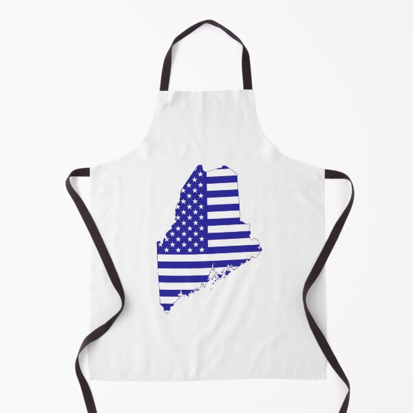 Item preview, Maine USA Flag Silhouette – Stars and Stripes State Outline designed and sold by Paper Drip.