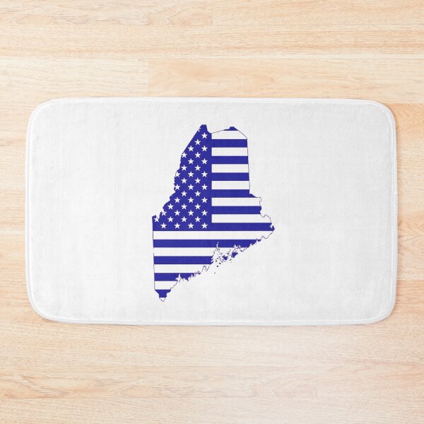 Item preview, Maine USA Flag Silhouette – Stars and Stripes State Outline designed and sold by Paper Drip.