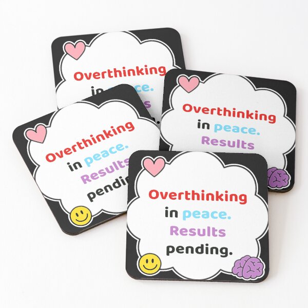 Item preview, Coping Humor – Overthinking In Peace – Gift for Anxious Introverts – Cute Soft Sticker designed and sold by JacobKAurumhead.