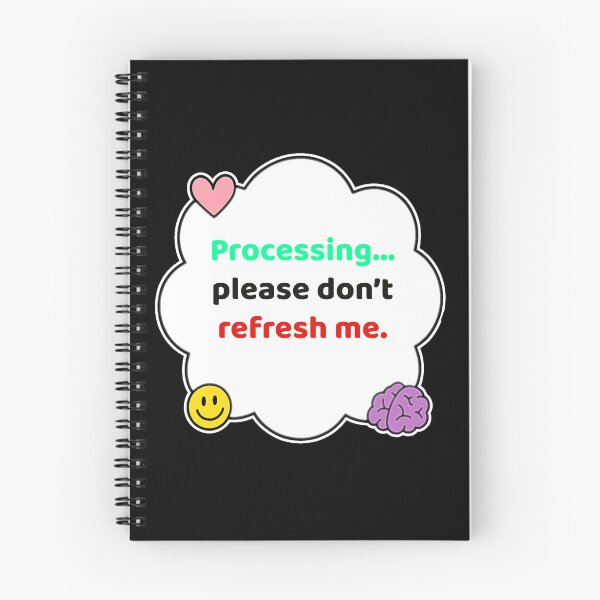 Item preview, Coping Humor – Processing Please Wait – Gift for Burnout Survivors – Cute Soft Sticker designed and sold by JacobKAurumhead.