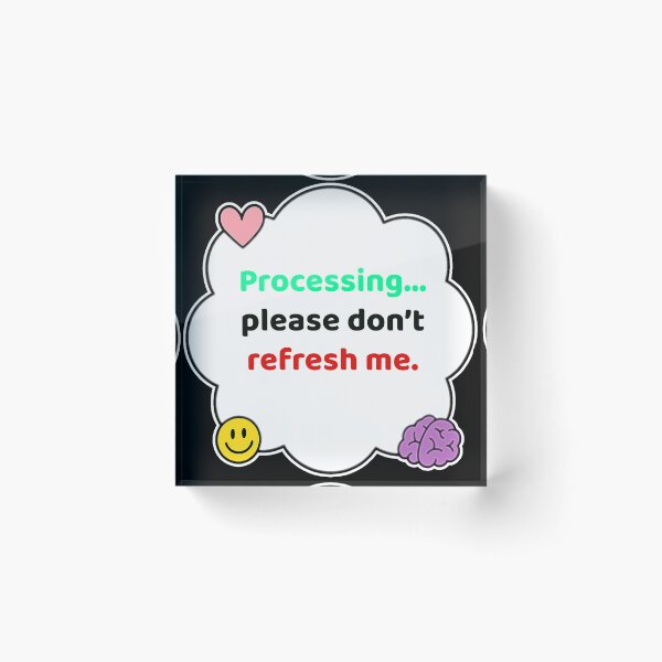 Item preview, Coping Humor – Processing Please Wait – Gift for Burnout Survivors – Cute Soft Sticker designed and sold by JacobKAurumhead.