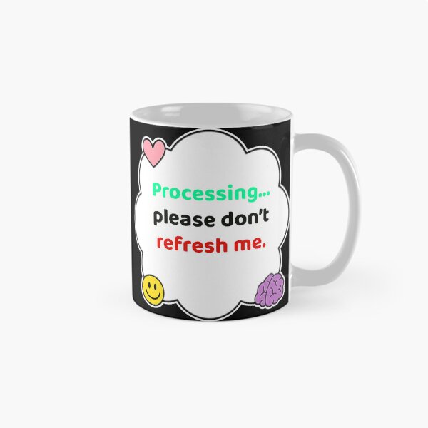 Item preview, Coping Humor – Processing Please Wait – Gift for Burnout Survivors – Cute Soft Sticker designed and sold by JacobKAurumhead.