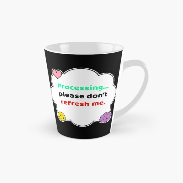 Item preview, Coping Humor – Processing Please Wait – Gift for Burnout Survivors – Cute Soft Sticker designed and sold by JacobKAurumhead.