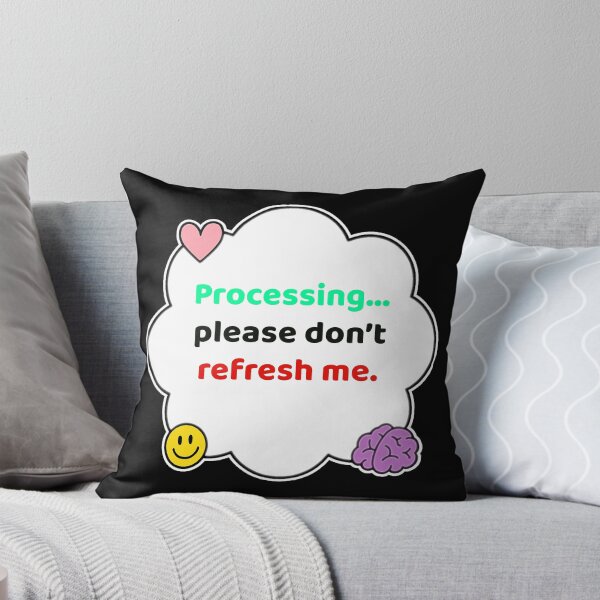 Item preview, Coping Humor – Processing Please Wait – Gift for Burnout Survivors – Cute Soft Sticker designed and sold by JacobKAurumhead.