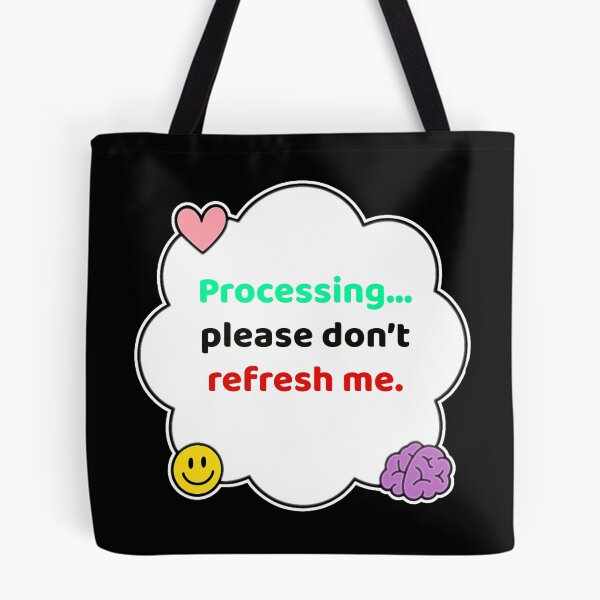 Item preview, Coping Humor – Processing Please Wait – Gift for Burnout Survivors – Cute Soft Sticker designed and sold by JacobKAurumhead.